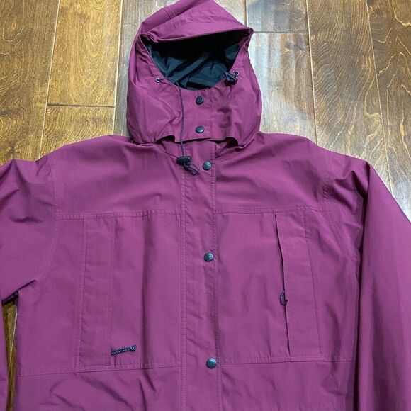 REI Outdoors Vintage 90s Cranberry Red Gore Tex Full Zip Jacket Women's Size 12 - Picture 2 of 9